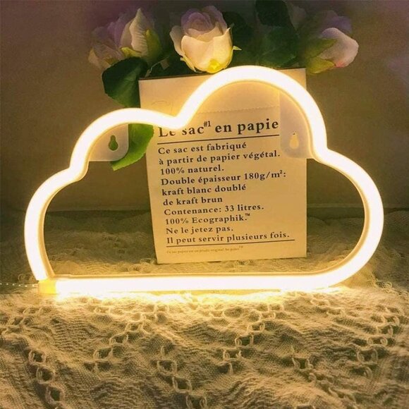 USB Neon Decorative Light Cloud LED Sign for Wall Kids Room Party Decor Gift - Picture 6 of 8